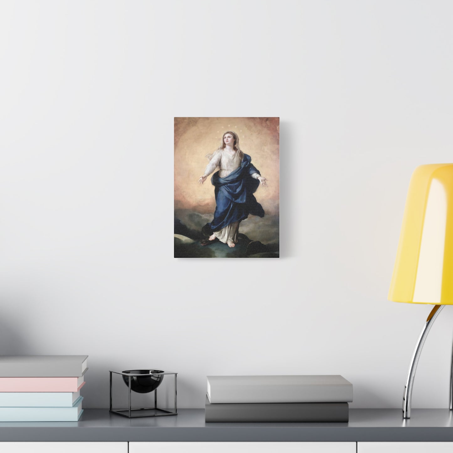Ready to Hang - Immaculate Conception Virgin Mary Catholic Canvas Wall Art, Christian Decor