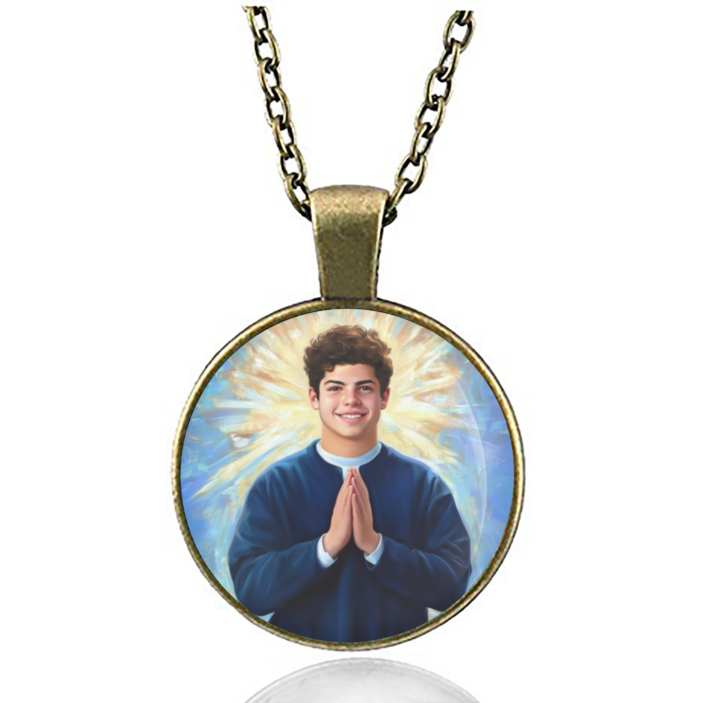 Carlo Acutis Blessed Necklace Catholic Pendant Medal image 4