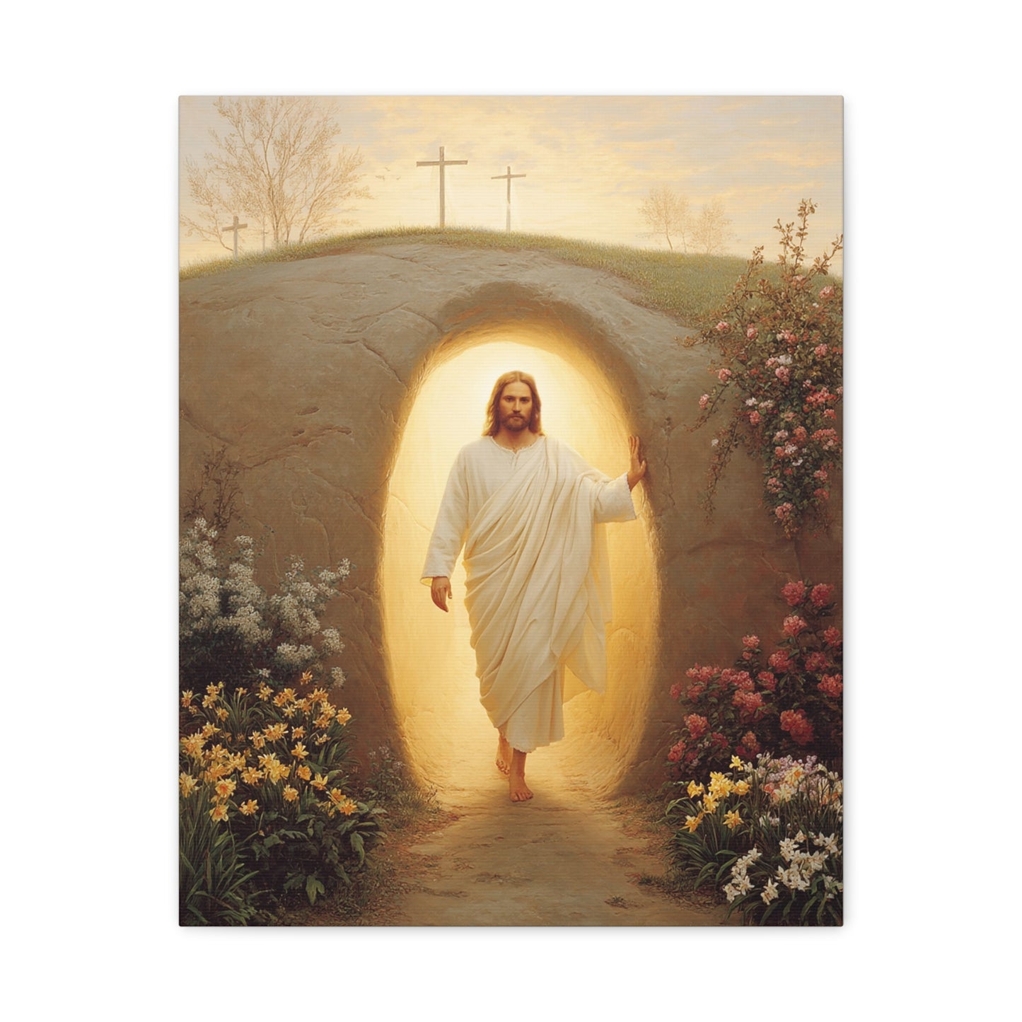 Ready To Hang - Resurrection of Jesus Catholic Canvas Wall Art, Christian Decor