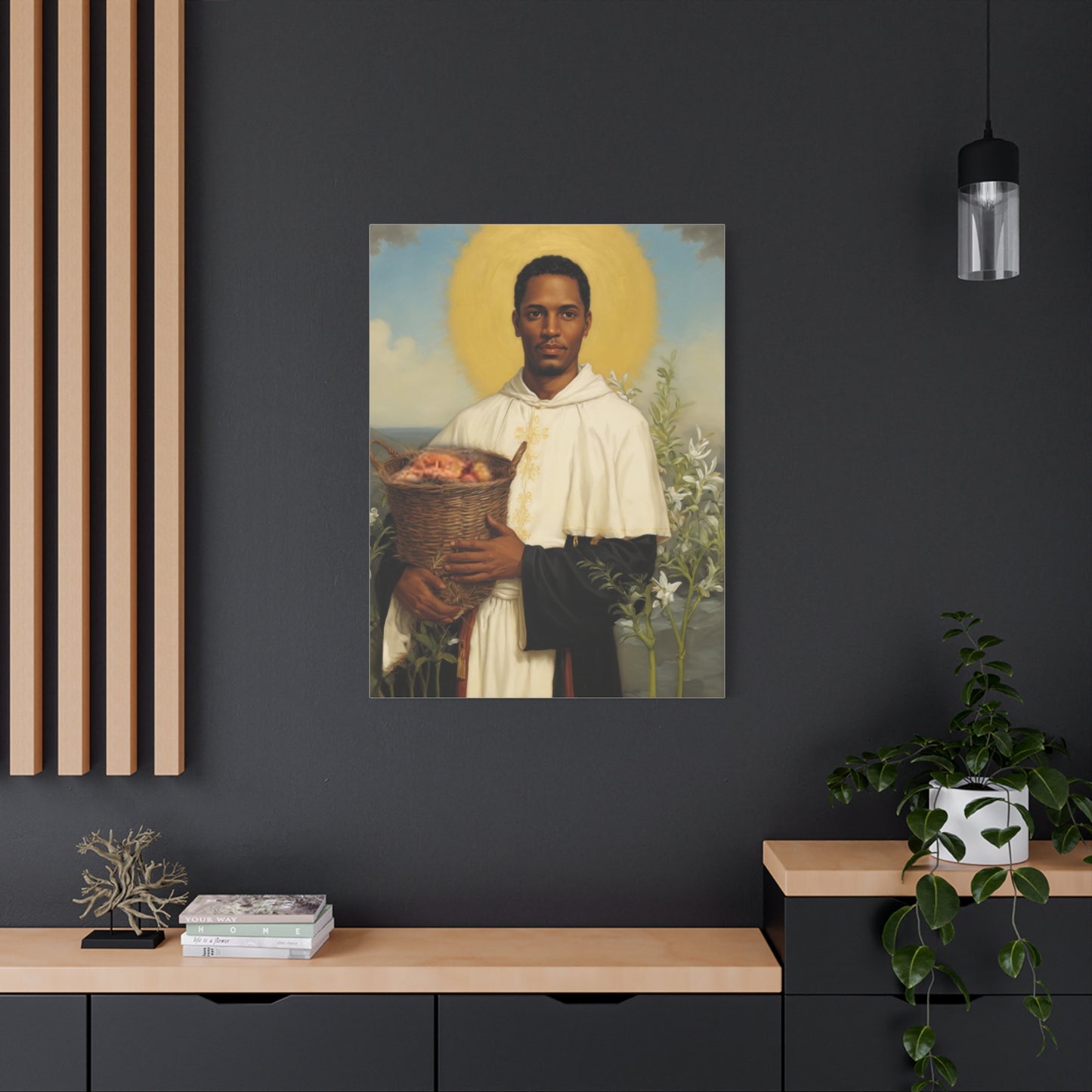 Ready To Hang - St. Martin de Porres Catholic Canvas Wall Art, Christian Decor