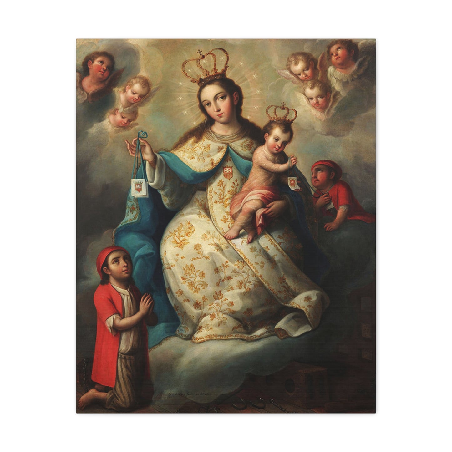 Virgin of Mercyu Catholic HQ Print on Canvas Ready To Hang - Virgin Mary Canvas