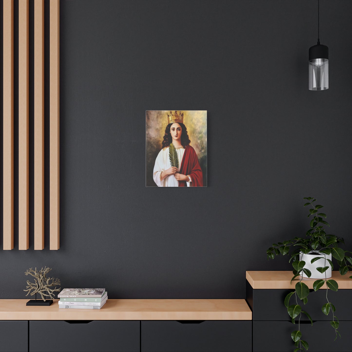 St Barbara Canvas Print, Catholic Decor Wall, Gift Religious Christian