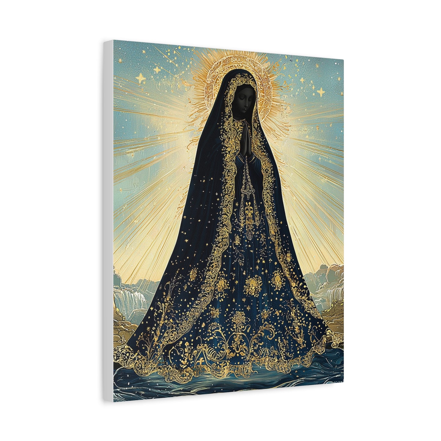 Our Lady Aparecida Canvas Print, Catholic Decor Wall, Gift Religious Christian