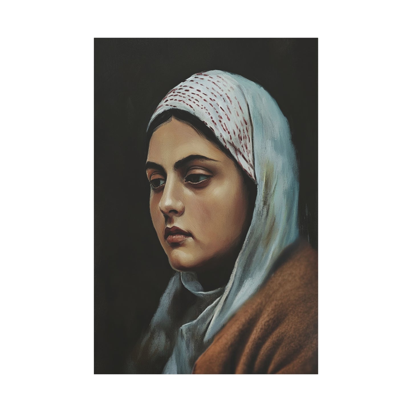 St Bernadette Soubirous of Lourdes Canvas Print, Catholic Decor Wall, Gift Religious Christian