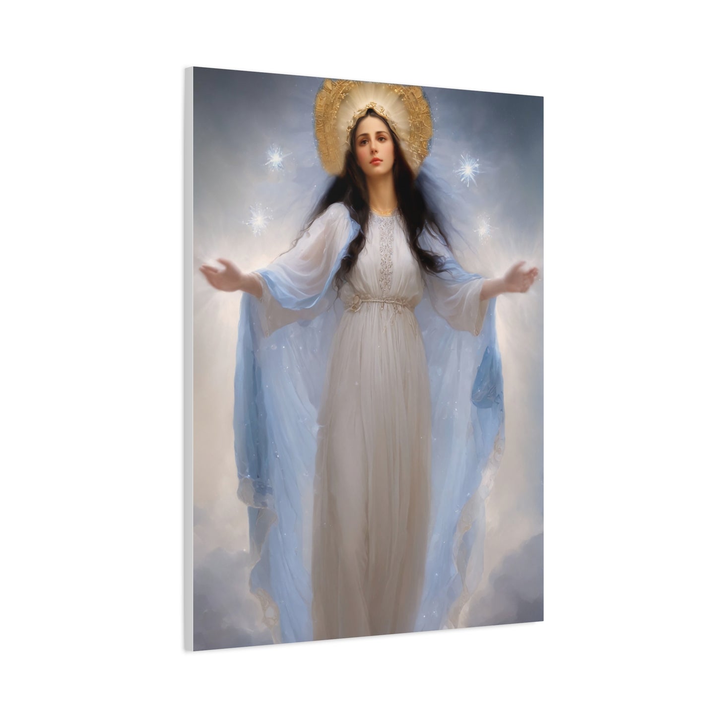 Ready to Hang - Our Lady of Stars Virgin Mary Catholic Canvas Wall Art, Christian Decor