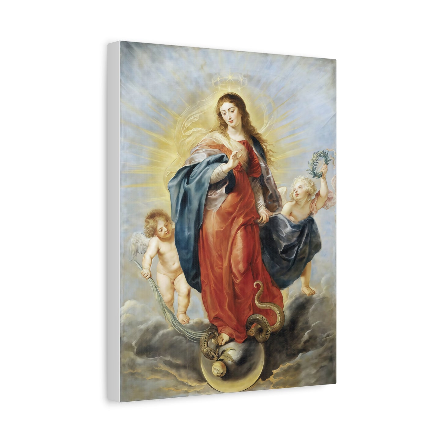 Ready To Hang - Mother Mary Immaculate Conception Catholic Canvas Wall Art, Christian Decor Our Lady