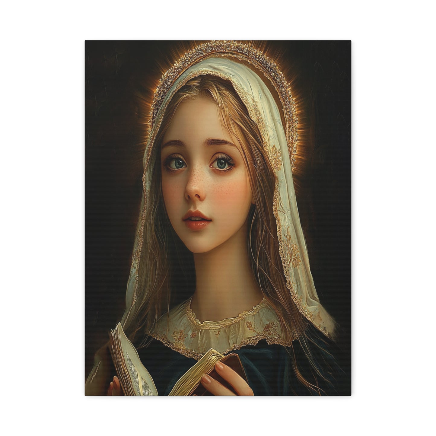 St. Hildegard of Bingen Catholic Canvas Wall Art, Christian Decor