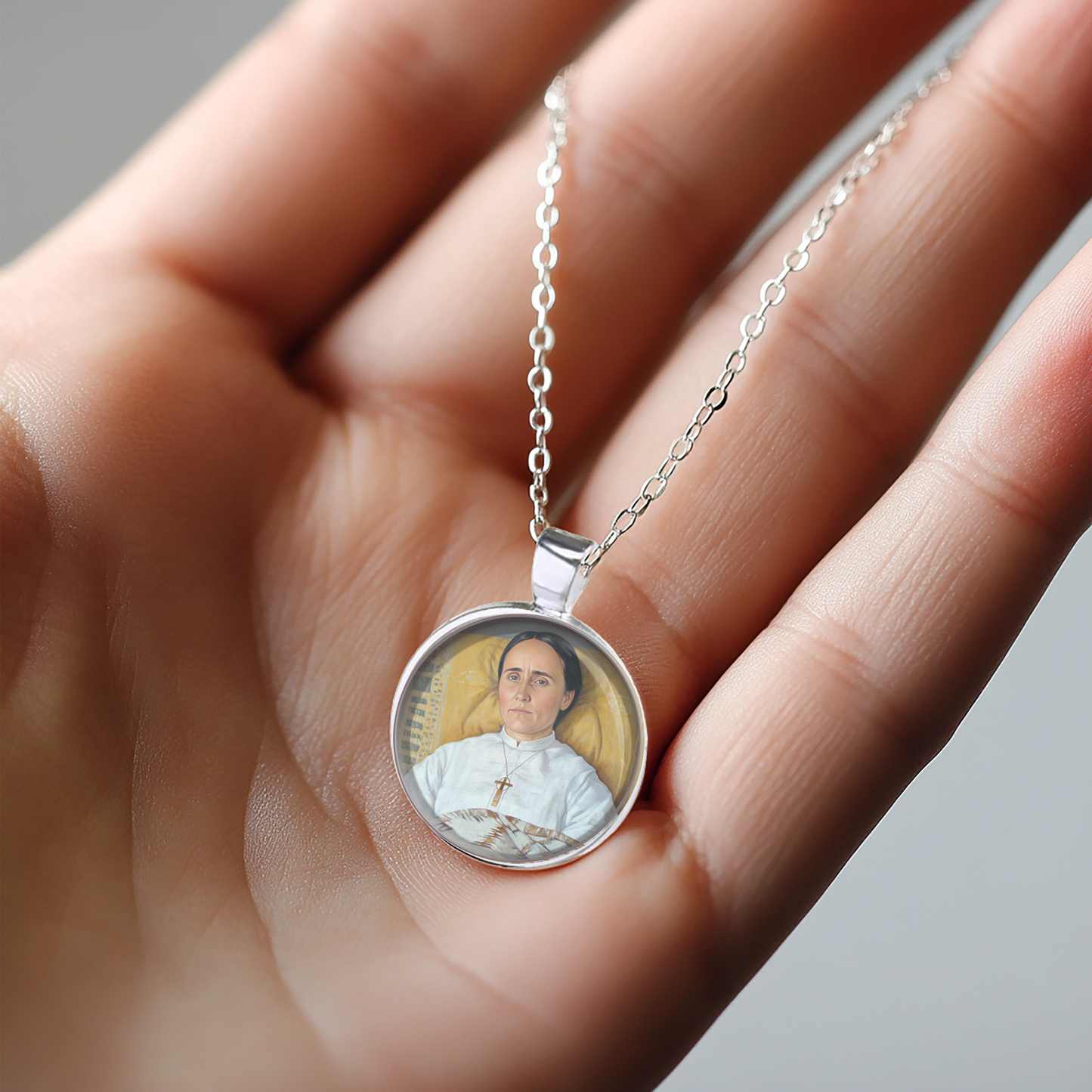 Blessed Anna Schaffer Necklace Catholic Pendant Medal image 3