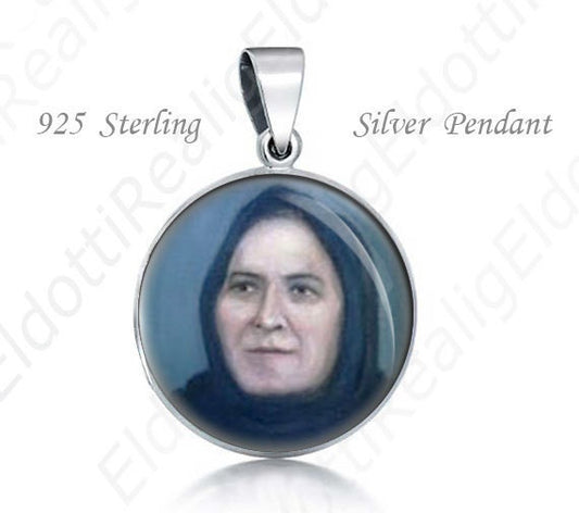 St Rita Amada de Jesus Religious Christian 925 Sterling Silver Medal Round Pendant 20mm Jewelry for Necklace