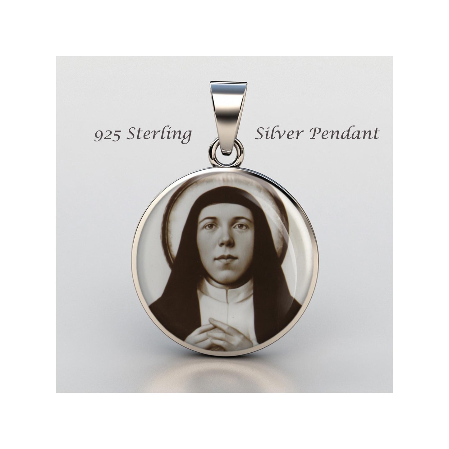 Saint Teresa Of Jesus Of Los Andes Religious Christian sterling silver 925 Christian Medal
