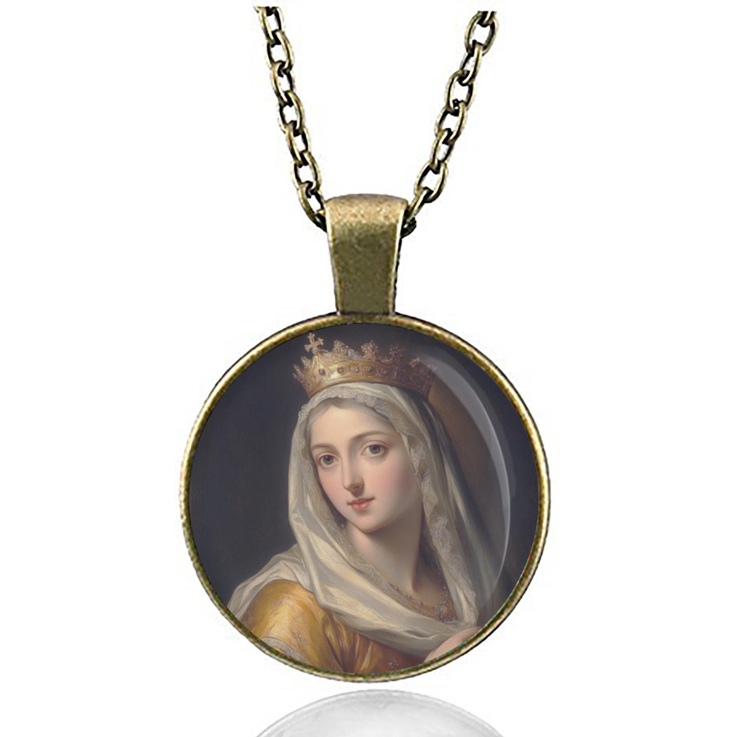St. Hedwig of Poland Catholic Medal Pendant Christian Religious Necklace
