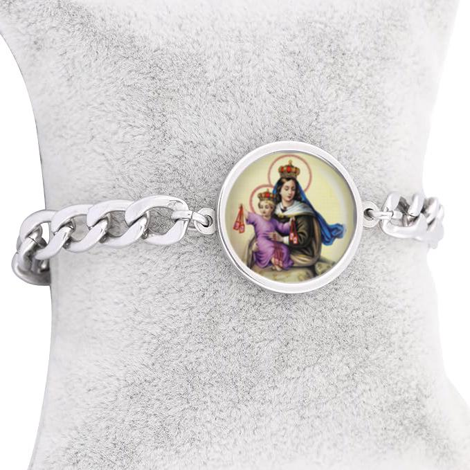 Our Lady Carmel Bracelet Virgin Mary Jewelry Simple Chain