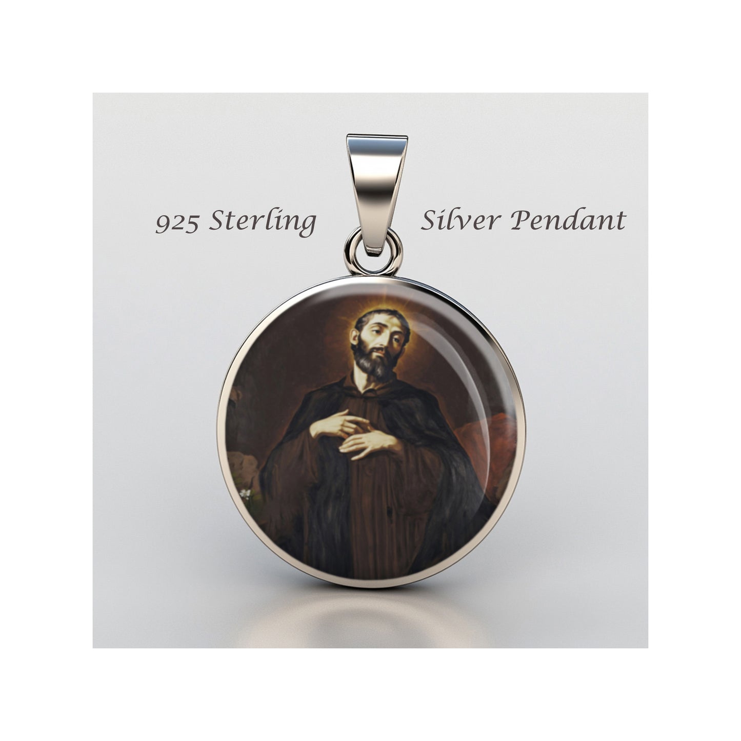 Saint Jerome Emiliani Catholic sterling silver 925 Christian Medal Patron image 0