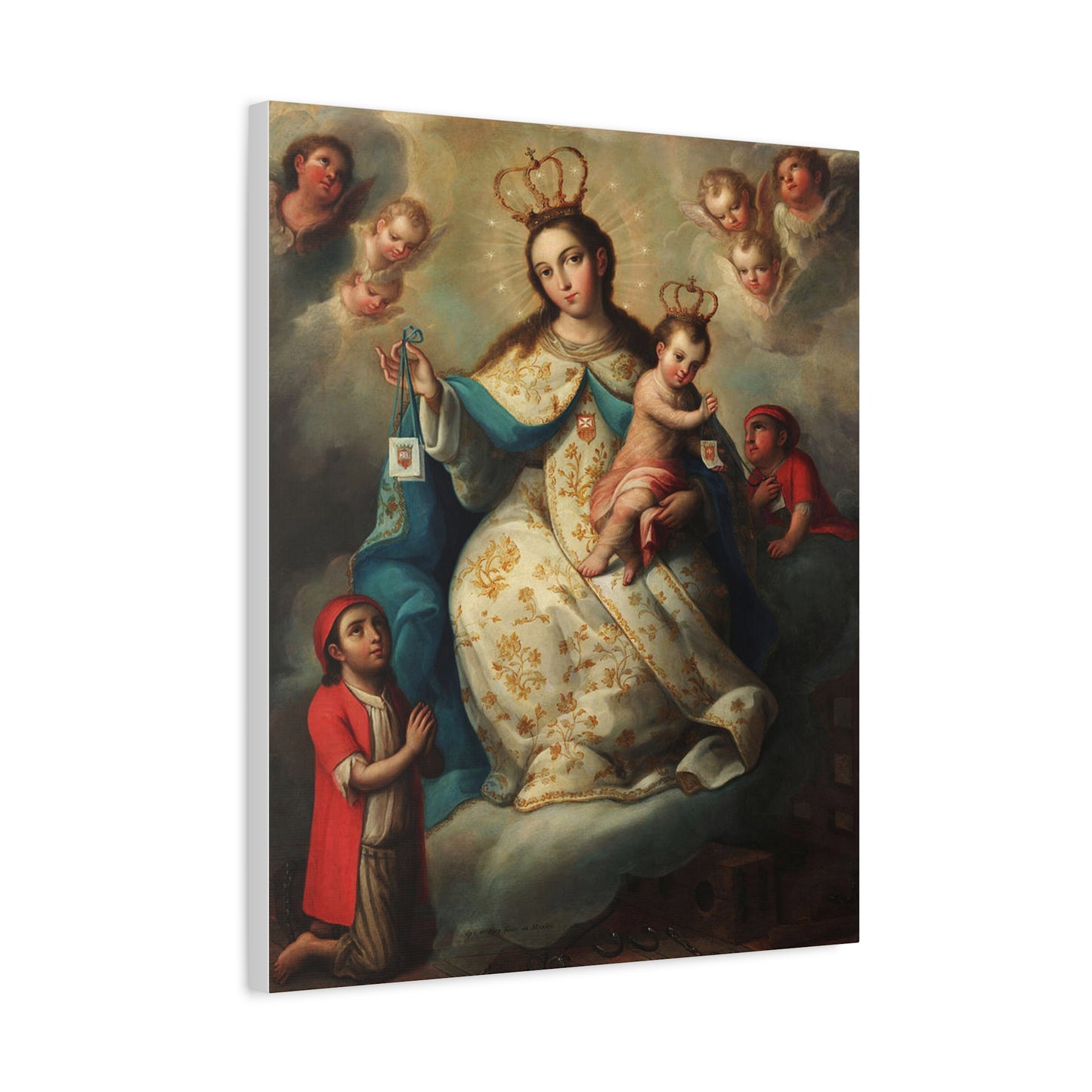 Virgin of Mercyu Catholic HQ Print on Canvas Ready To Hang - Virgin Mary Canvas