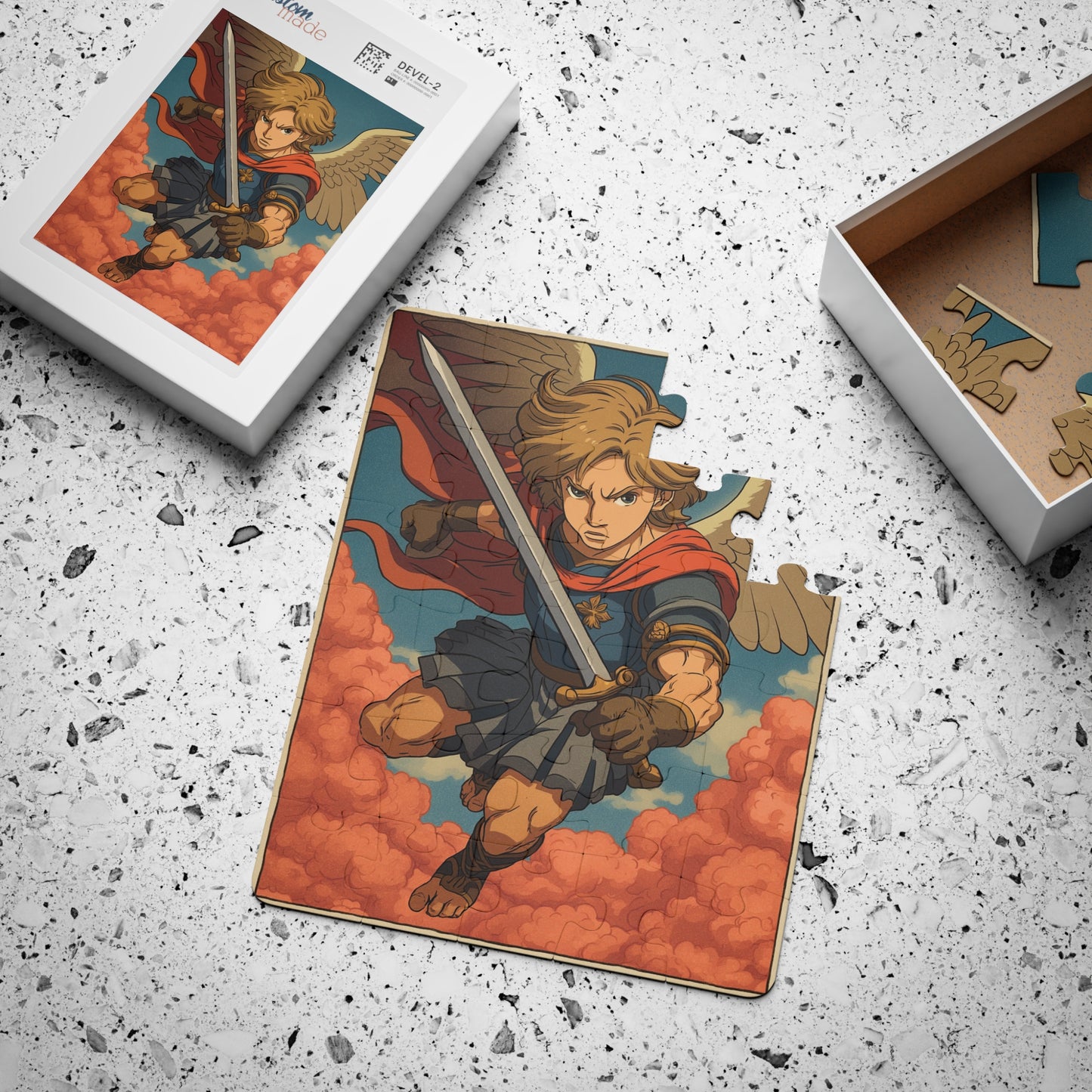 Saint Michael Archangel - 30-Piece Kid Puzzle, Inspirational Bible, Catholic teacher gift, Religious Jigsaw, Catholic kid toy