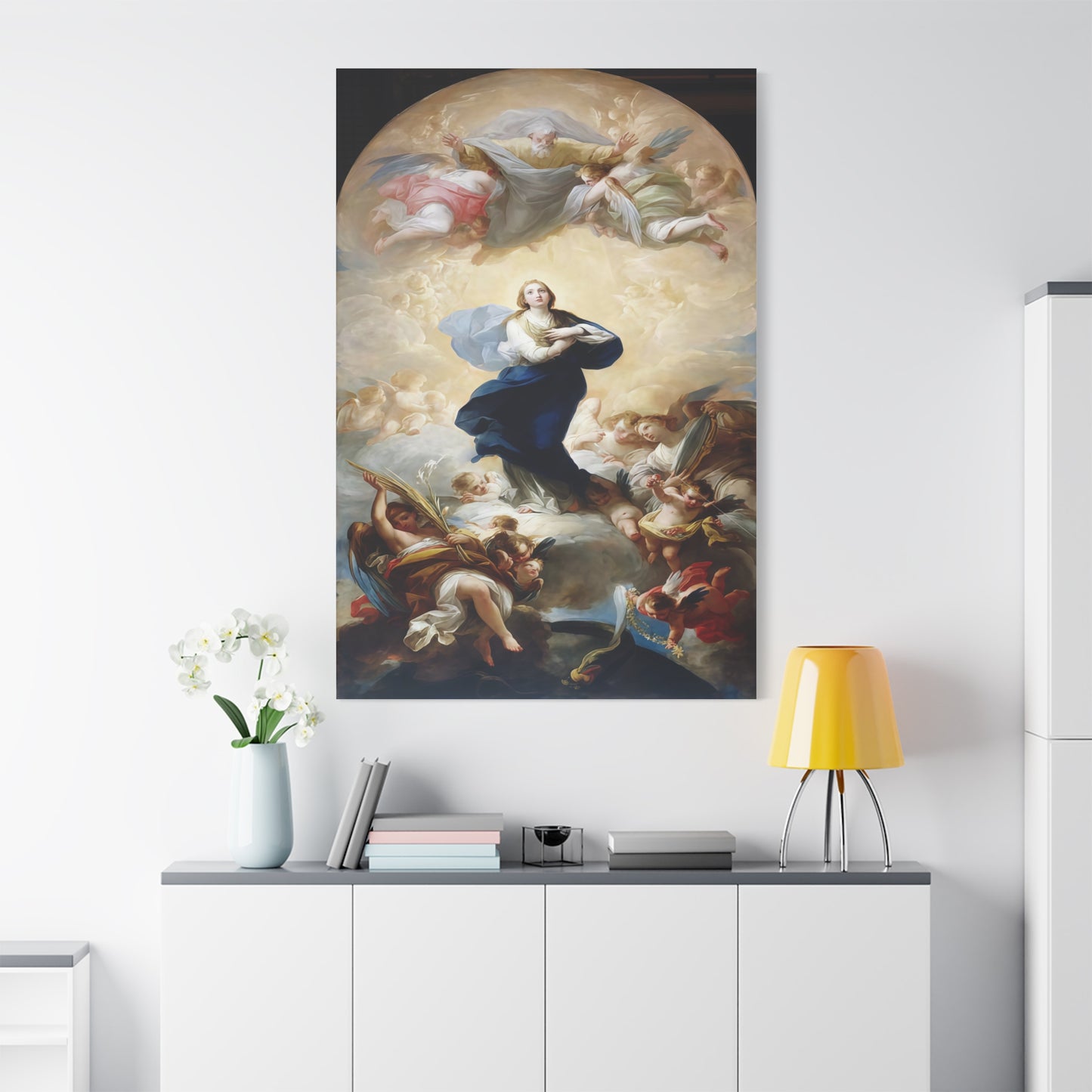 Ready To Hang - Mother Mary Immaculate Conception Catholic Canvas Wall Art