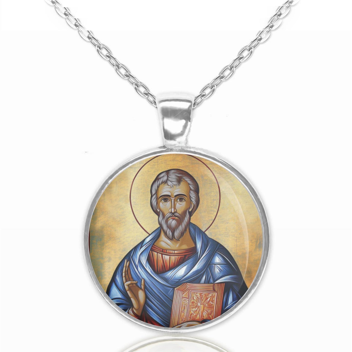St. Joshua Christian Necklace Medal Pendant Patron Saint Religious Jewelry