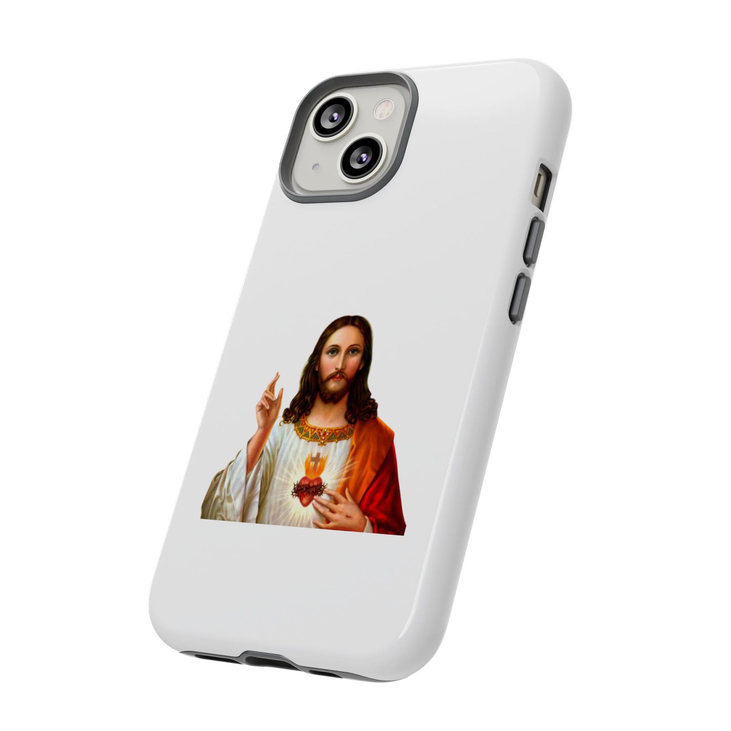 Artistic Phone Case Featuring Jesus, Tough Phone Case, Christian Gift, Religious Phone Cover, Inspirational Phone Accessory, Unique Jesus