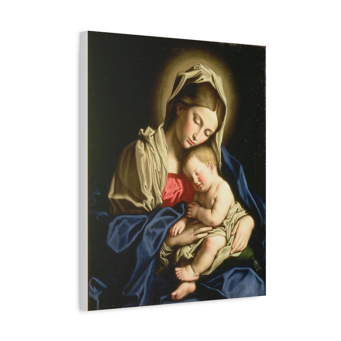 Madonna And Child Catholic HQ Print on Canvas Ready To Hang - Virgin Mary Canvas