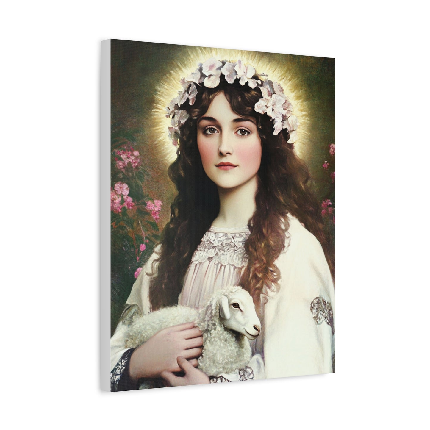 Agnes of rome stCanvas Wall Art, Christian Decor