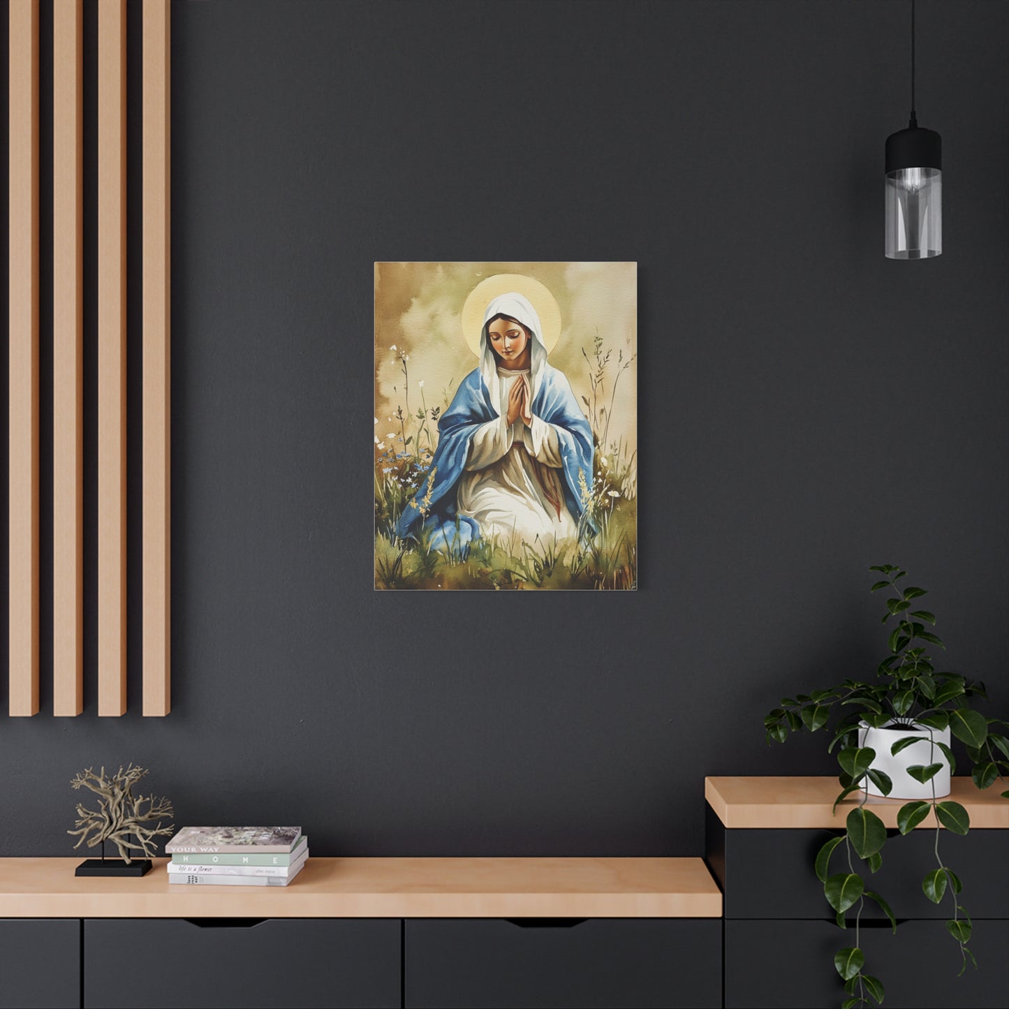Ready to Hang - Our Lady The Most Holy Mary Catholic Canvas Wall Art, Christian Decor