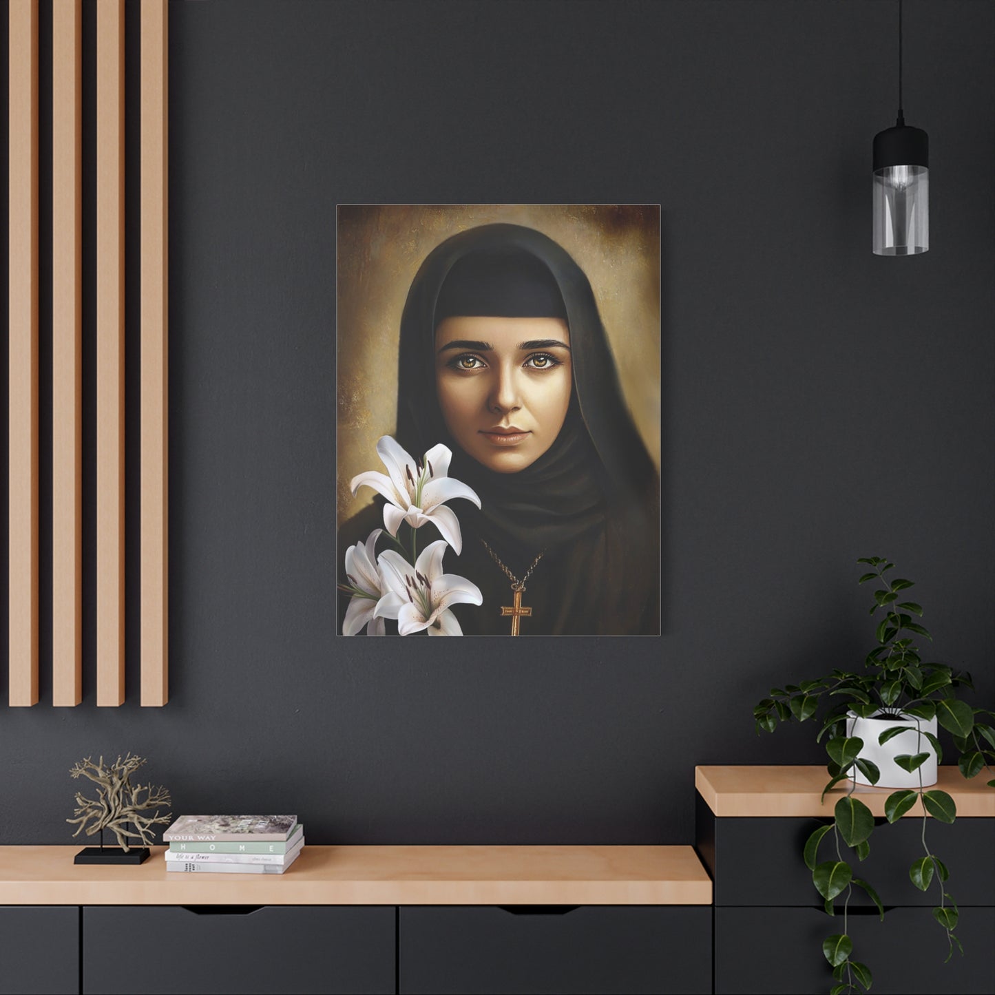 Ready To Hang - St. Rafqa Rebecca Catholic Canvas Wall Art, Christian Decor