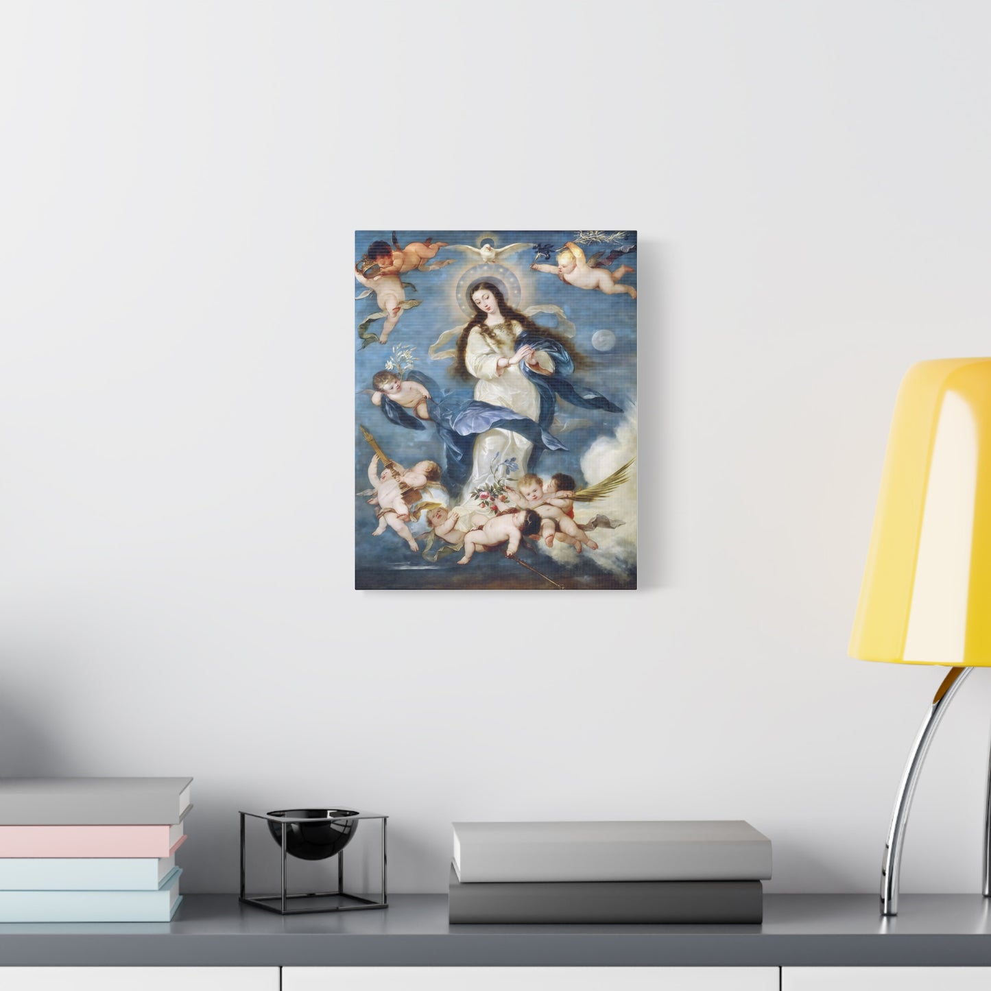 Ready To Hang - Mother Mary Immaculate Conception Catholic Canvas Wall Art, Christian Decor Our Lady