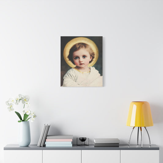Jesus Child Catholic Canvas Wall Art, Christian Decor