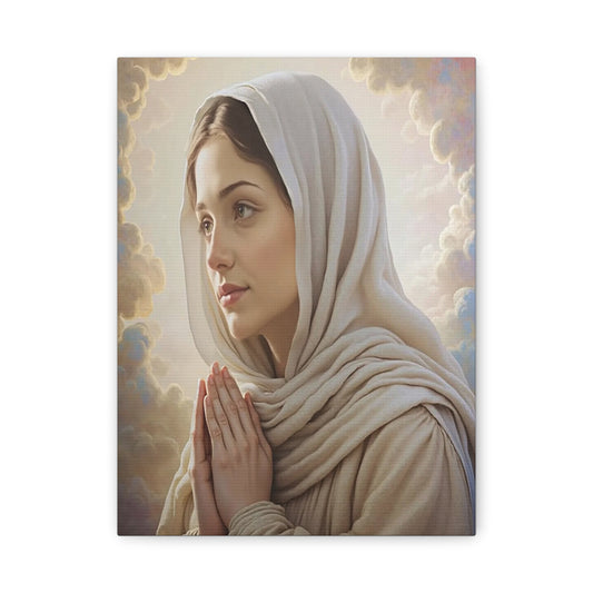 St. Bernadette Catholic Canvas Wall Art, Christian Decor