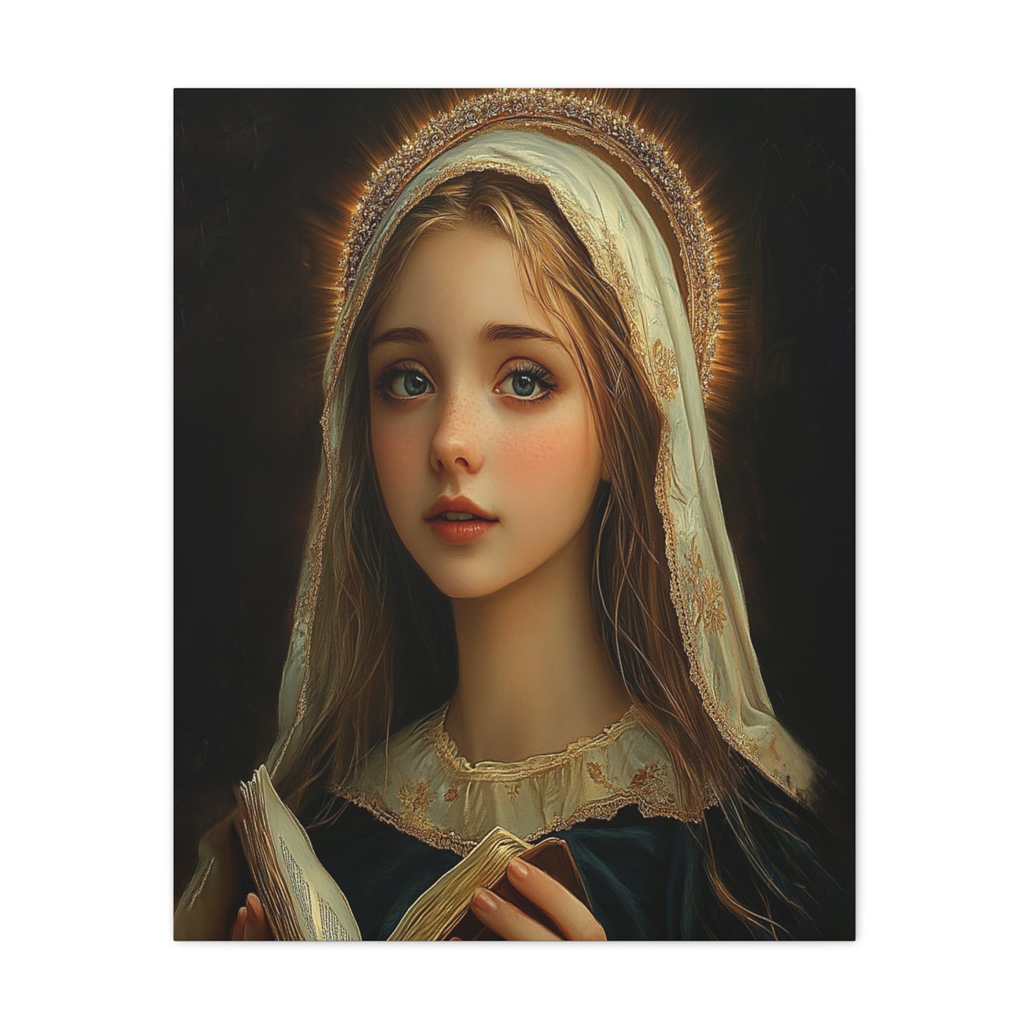 St. Hildegard of Bingen Catholic Canvas Wall Art, Christian Decor