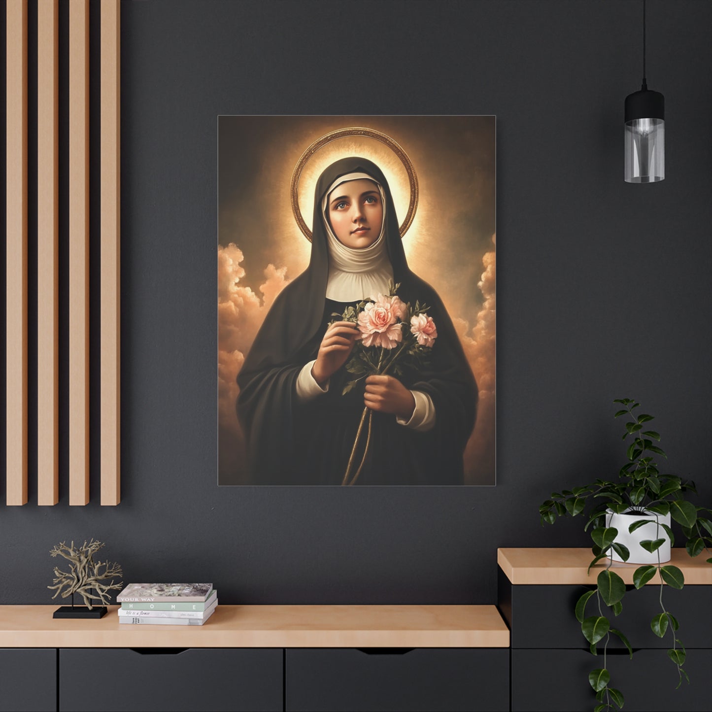 Ready To Hang - St. Rita of Cascia Catholic Canvas Wall Art, Christian Decor