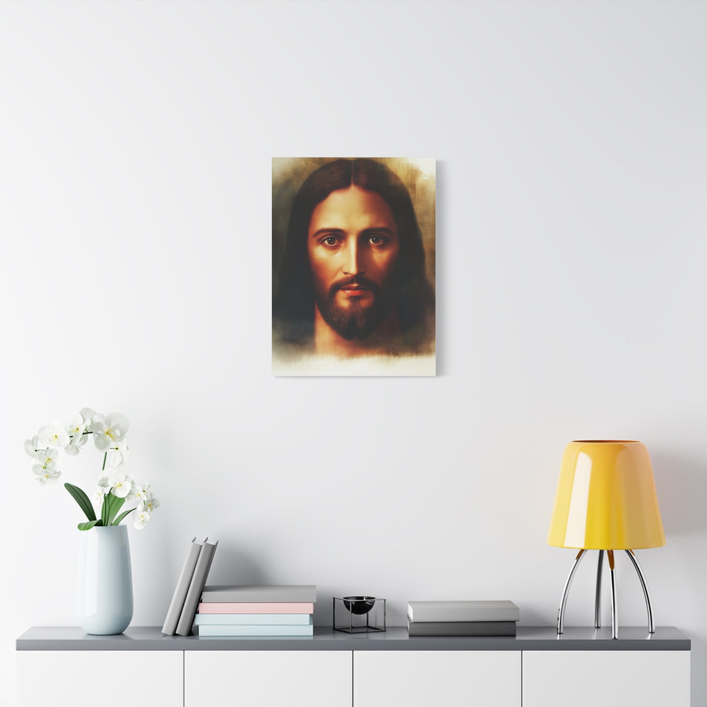 Jesus Holy Face Catholic Canvas Wall Art, Christian Decor