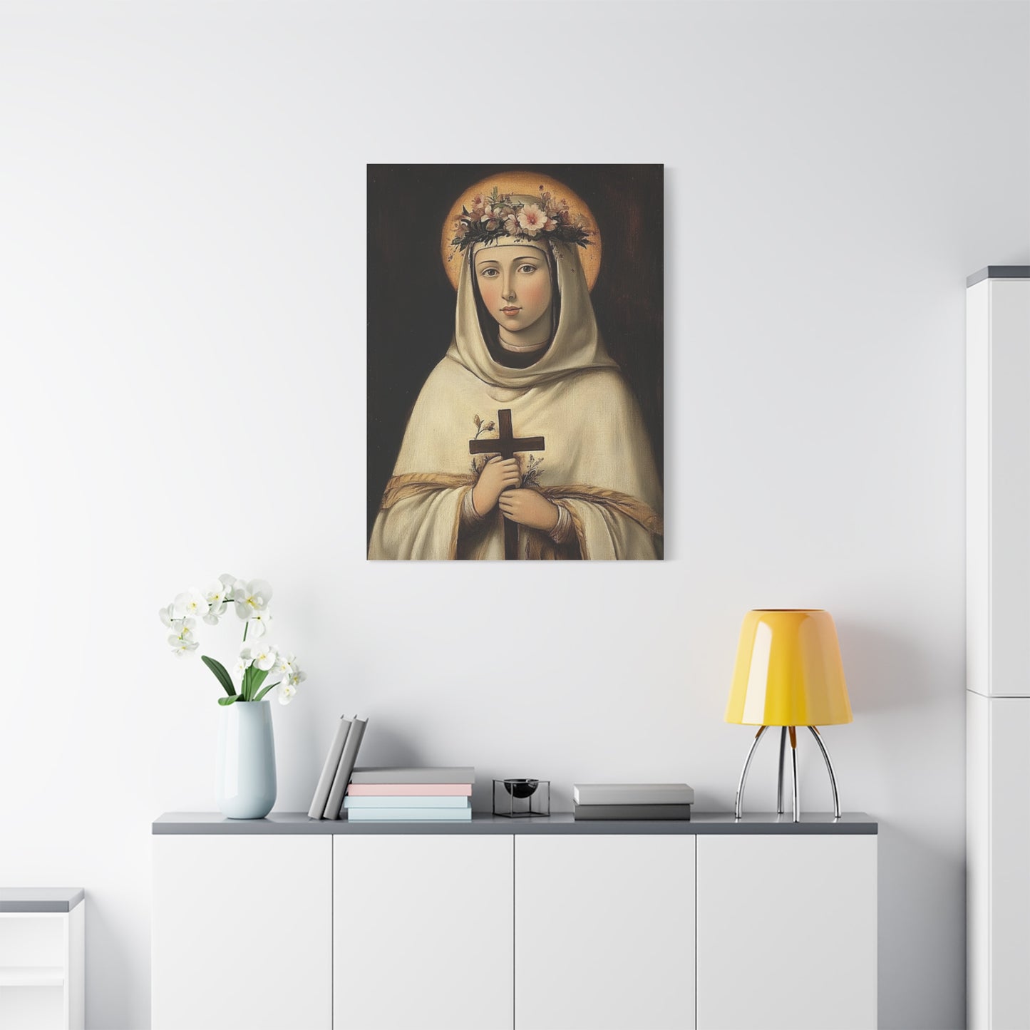 Ready To Hang - St. Rose of Lima Catholic Canvas Wall Art, Christian Decor