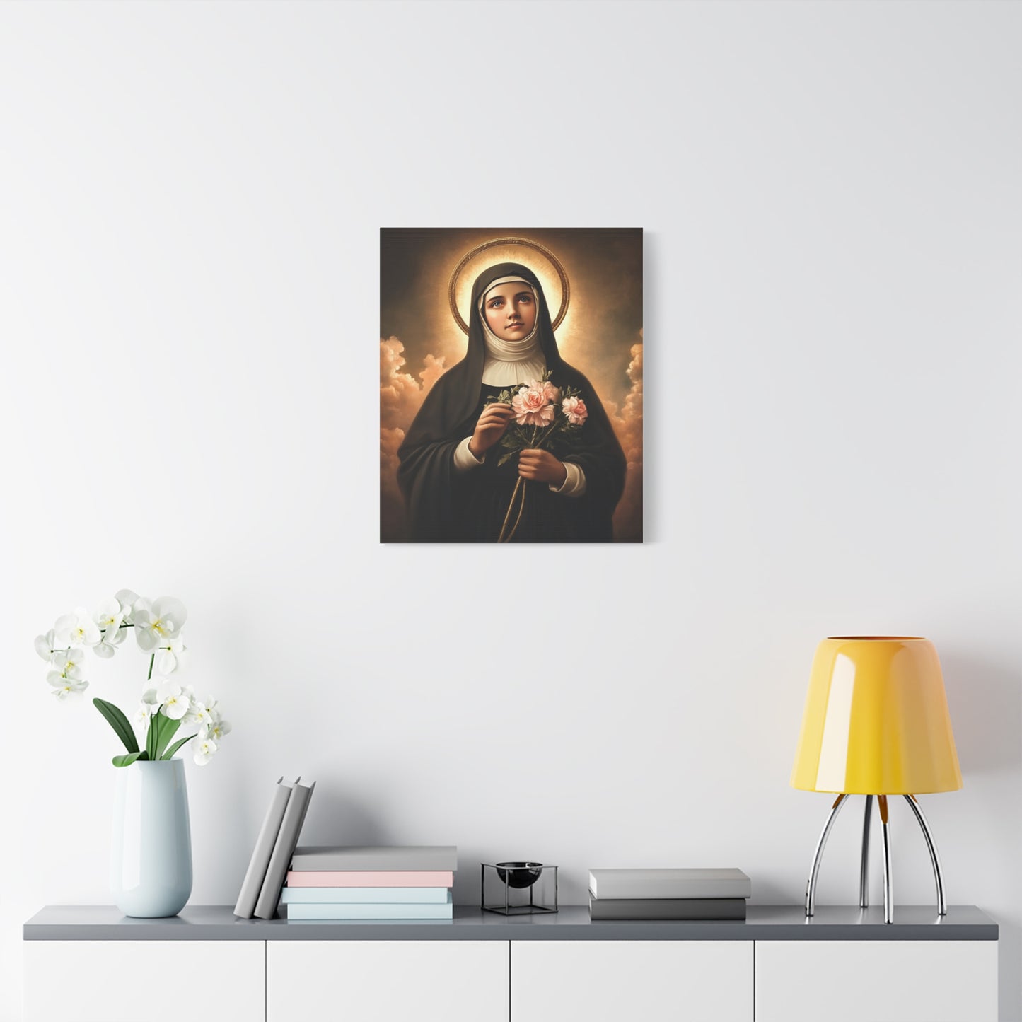 Ready To Hang - St. Rita of Cascia Catholic Canvas Wall Art, Christian Decor