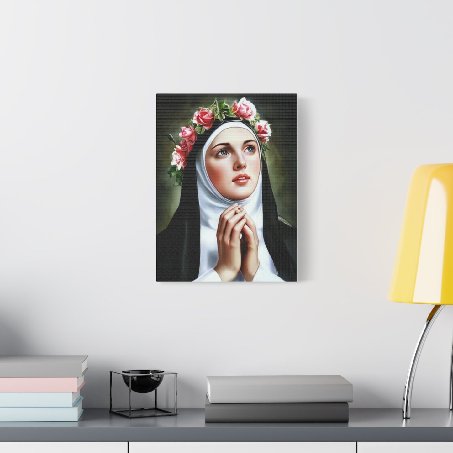 Ready To Hang - St. Rose of Lima Catholic Canvas Wall Art, Christian Decor