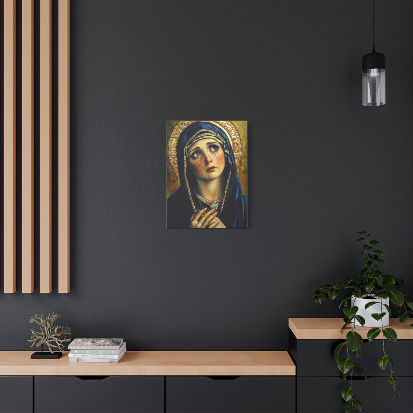 Ready to Hang - Our Lady of Sorrows Catholic Canvas Wall Art, Christian Decor