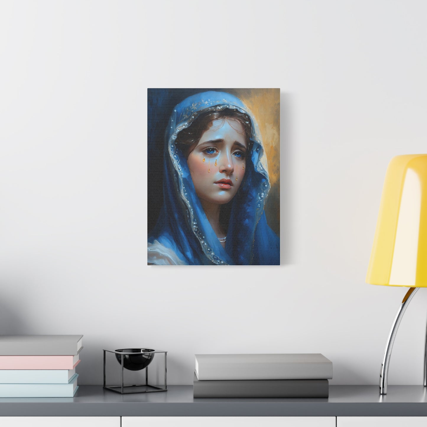 Our Lady of Sorrows Catholic Art, Mother Mary Home Decor Canvas Print - Ships From USA