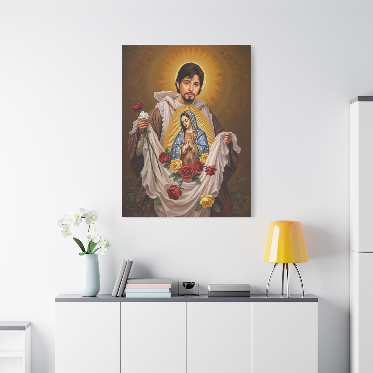 St. Juan Diego Catholic Canvas Wall Art, Christian Decor