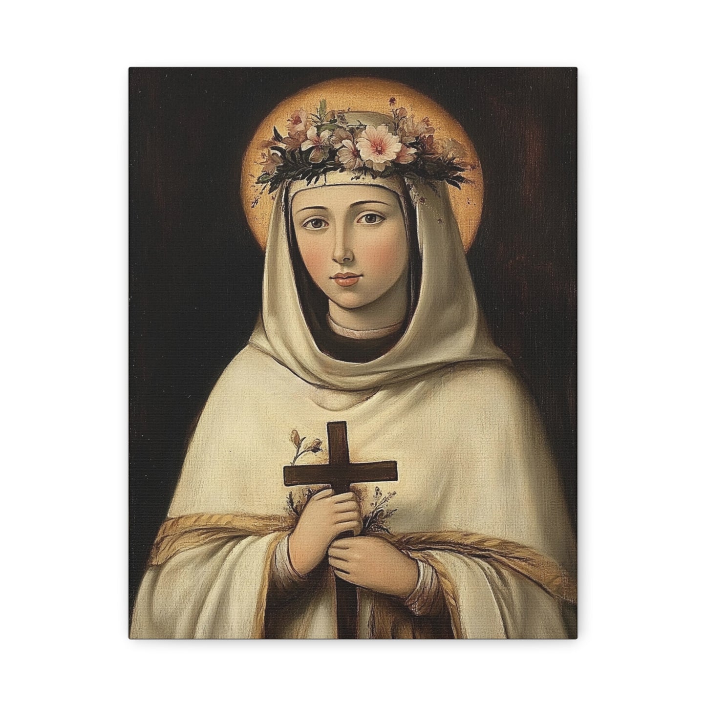 Ready To Hang - St. Rose of Lima Catholic Canvas Wall Art, Christian Decor