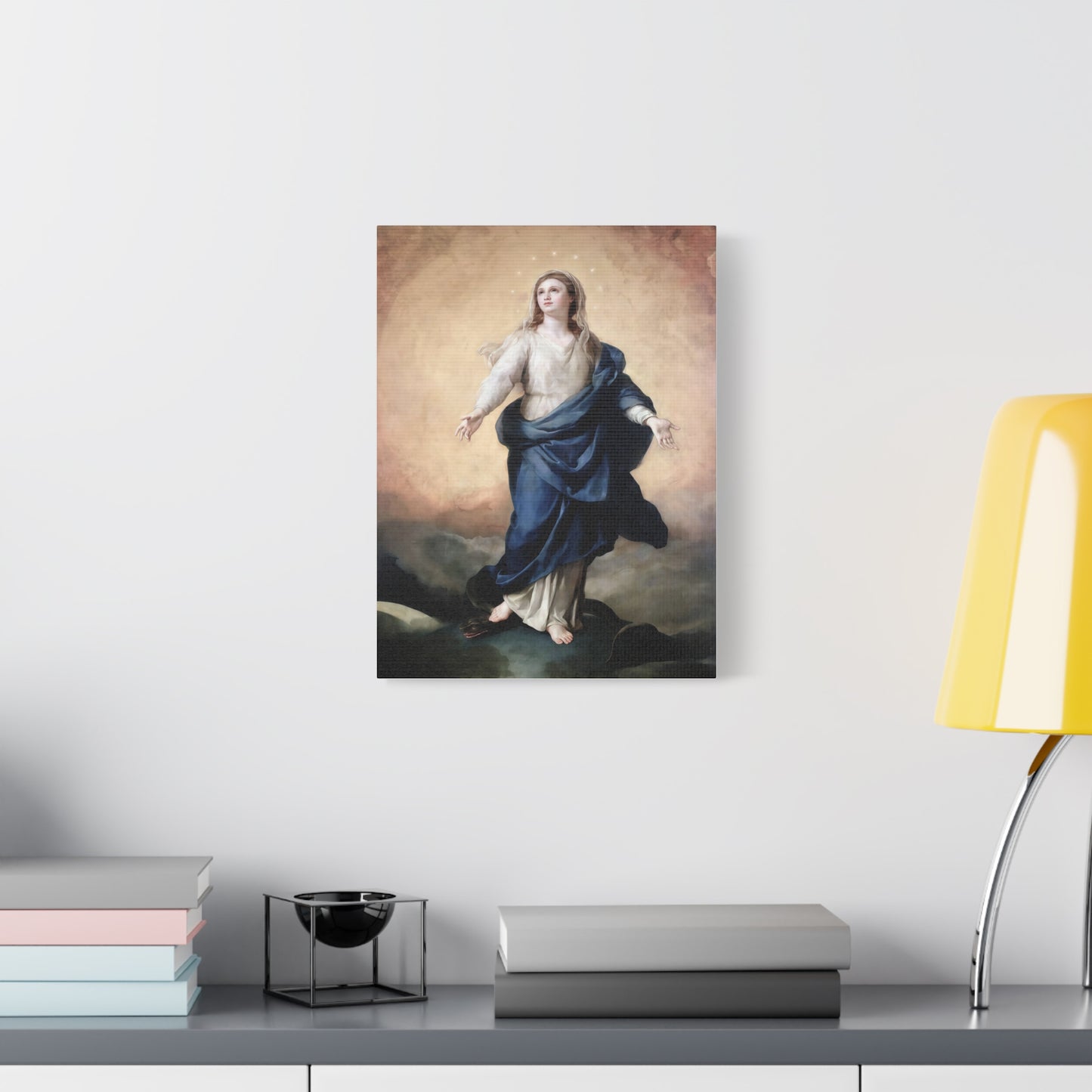 Ready to Hang - Immaculate Conception Virgin Mary Catholic Canvas Wall Art, Christian Decor