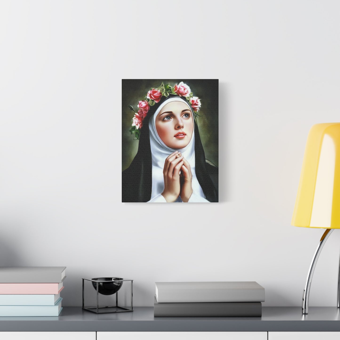 Ready To Hang - St. Rose of Lima Catholic Canvas Wall Art, Christian Decor