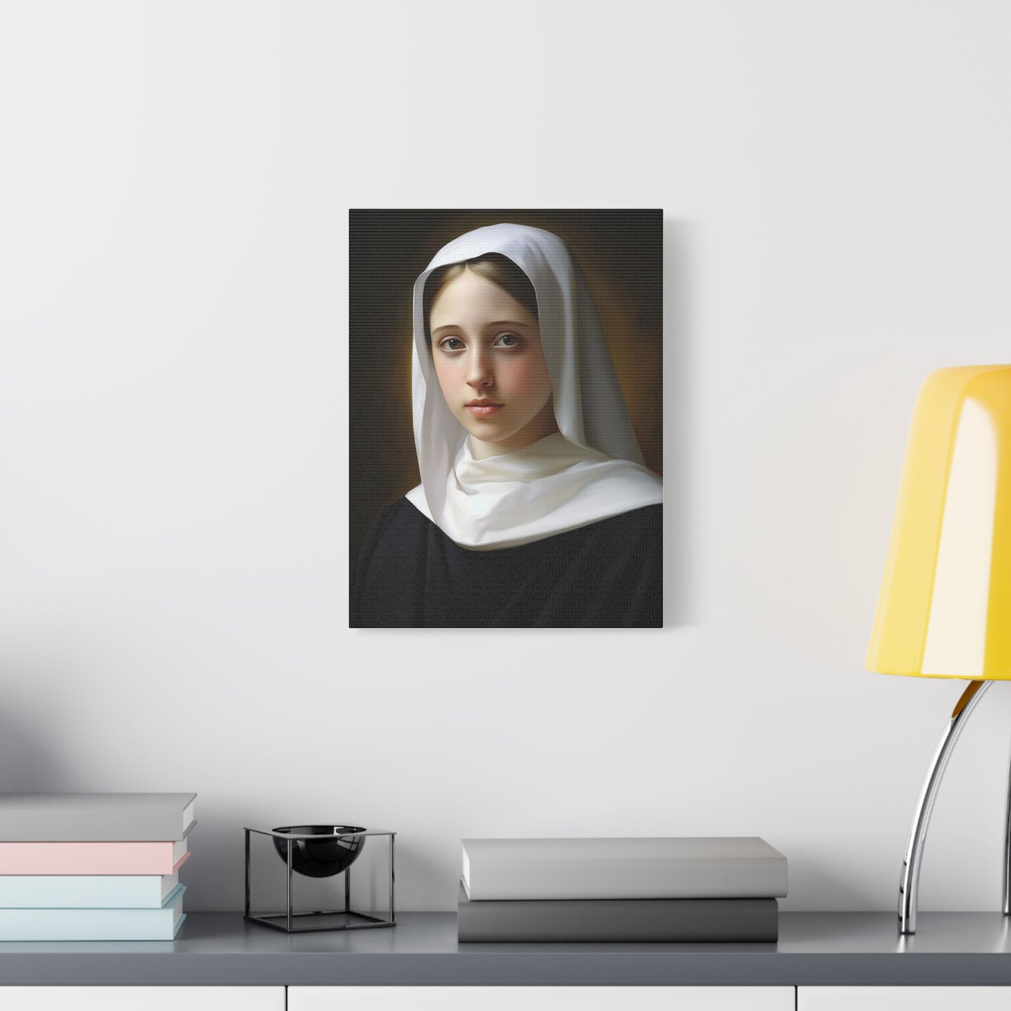 Ships from USA - St Angela Meric Catholic Canvas Wall Art, Christian Decor