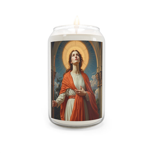 St. Bibiana Catholic Serenity Scented Candle, 13.75oz | Relaxation Gift, Home Decor, Calm Atmosphere, Religious Decor