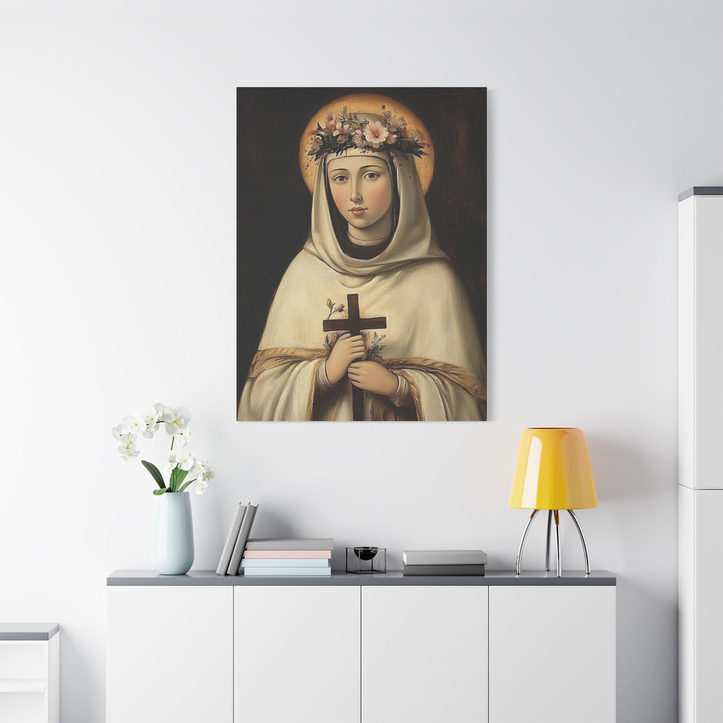 Ready To Hang - St. Rose of Lima Catholic Canvas Wall Art, Christian Decor