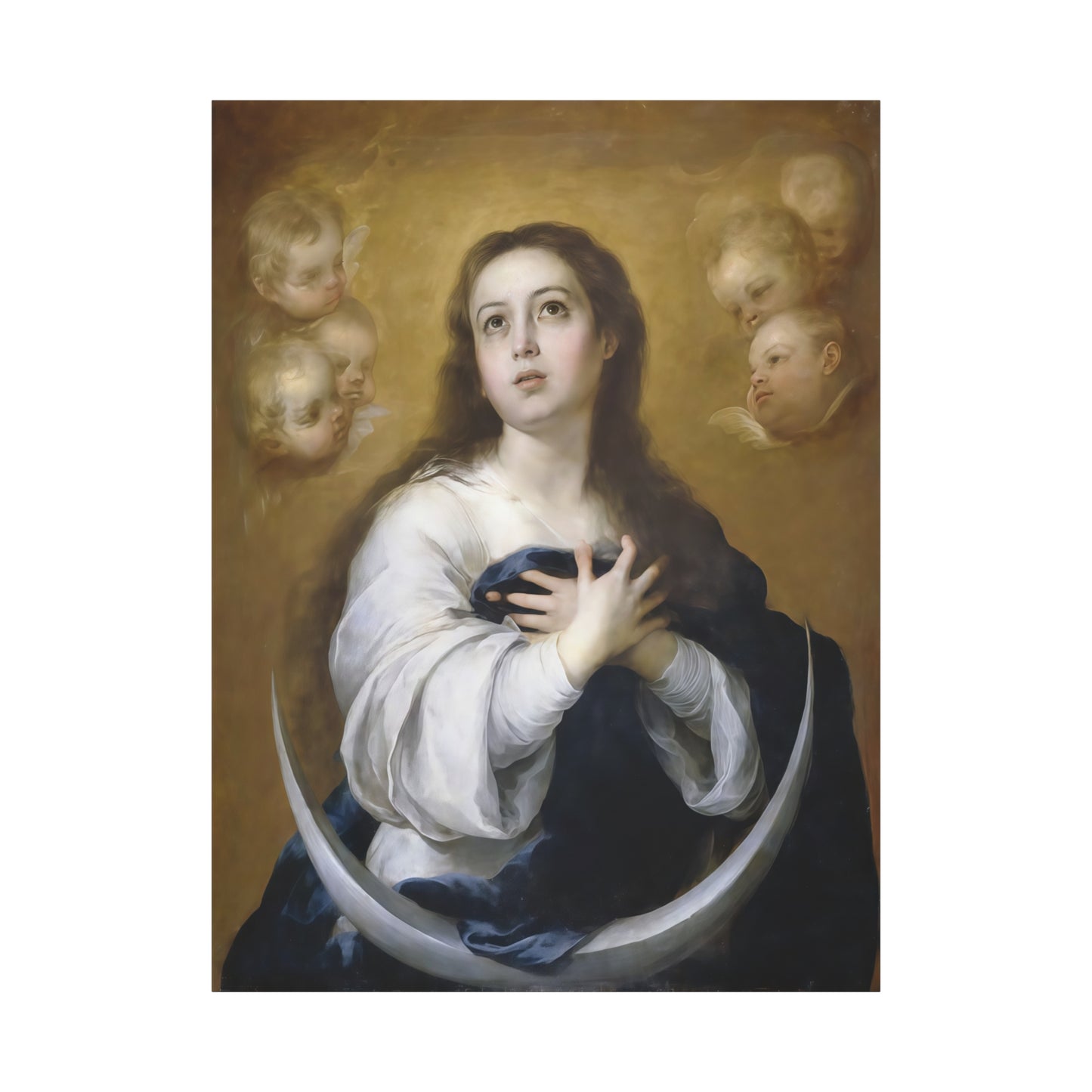 Ready to Hang - Immaculate Conception Virgin Mary Catholic Canvas Wall Art, Christian Decor