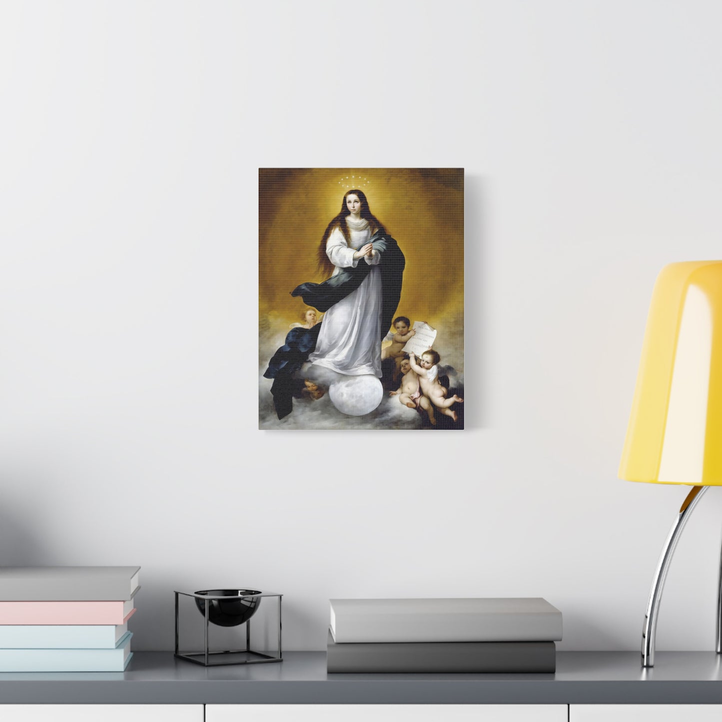 Ready To Hang - Mother Mary Immaculate Conception Catholic Canvas Wall Art, Christian Decor Ships from USA