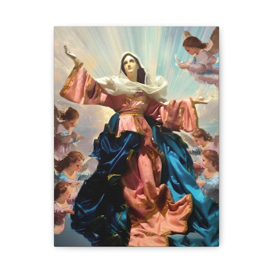 Our Lady Mary Assumption Canvas Print, Catholic Decor Wall, Gift Religious Christian