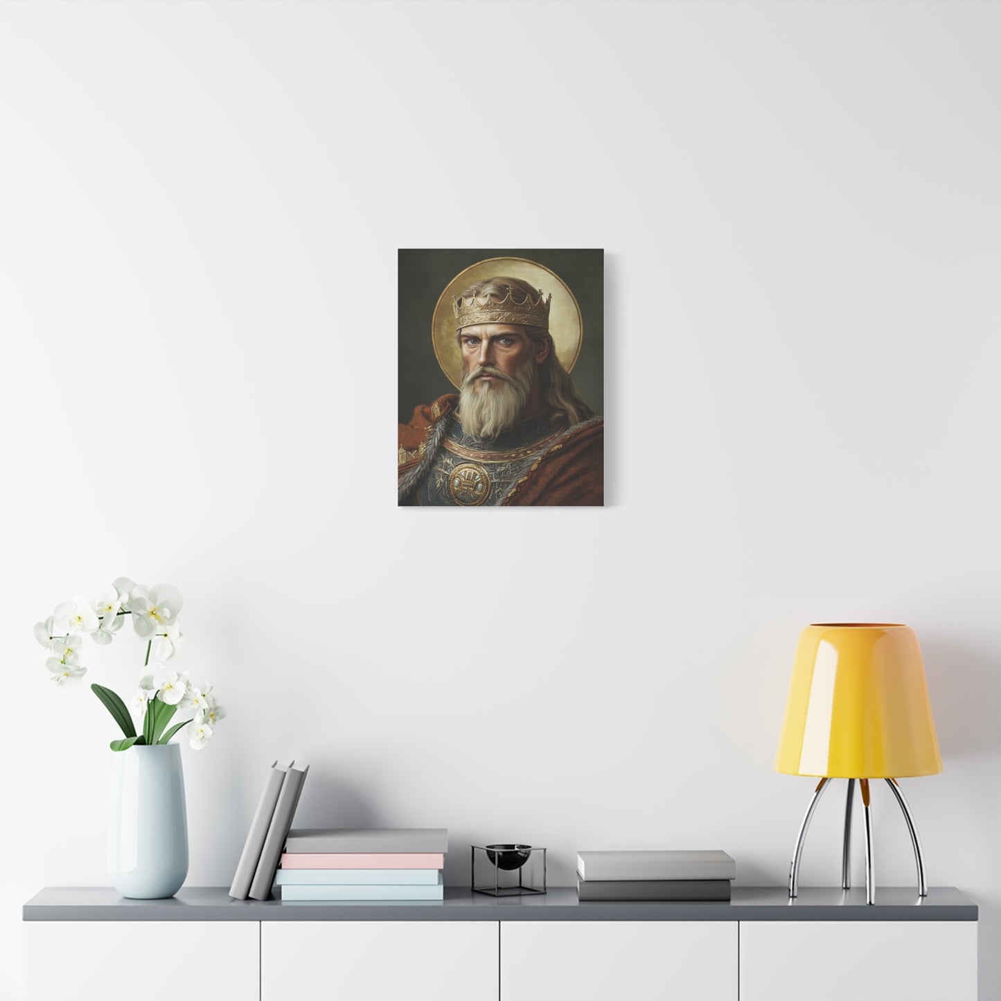 Ready to Hang - St. Olaf of Norway Catholic Canvas Wall Art, Christian Decor
