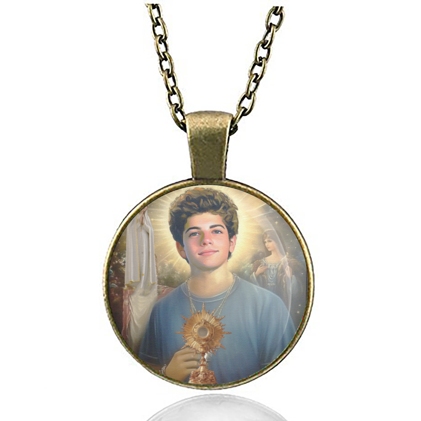 Carlo Acutis Blessed Necklace Catholic Pendant Medal image 4