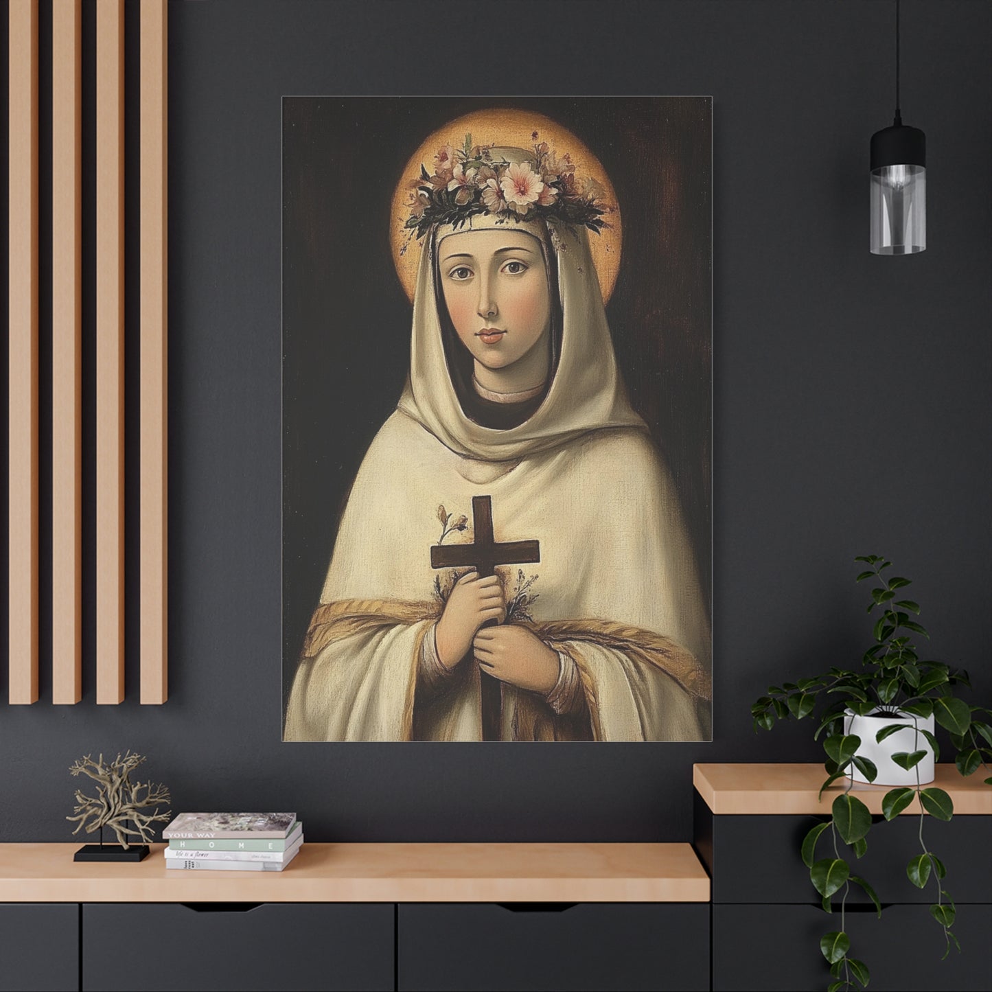 Ready To Hang - St. Rose of Lima Catholic Canvas Wall Art, Christian Decor
